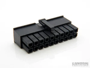 PC 20-pin Modular Connector Housing Female - BLACK [1pcs] - Picture 1 of 2