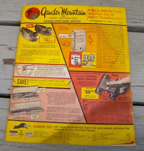 vintage 1973 catalog GANDER MOUNTAIN sportsmans supplies hunting reloaders ammo - Picture 1 of 3