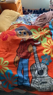 Disney Pixar Blanket Throw Coco Miguel W/ Guitar Movie Club 48’’ X 36’’ - Image 1 of 2