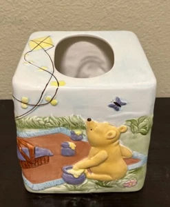 Winnie The Pooh Ceramic 3D Tissue Box Cover Eeyore Tigger Piglet - Picture 1 of 11