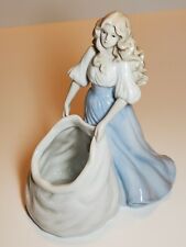 HOUSE OF LLOYD 1994 Blonde Girl Maiden Porcelain Figurine Potpourri Planter 