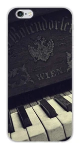 Coque en silicone imprimée compatible Apple iPhone 6 iPhone 6S Old piano - Photo 1 sur 3