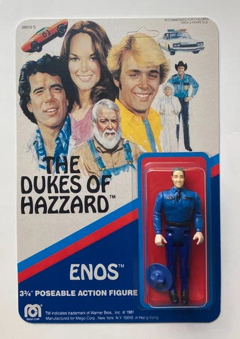 Custom Mego Dukes of Hazzard Deputy Enos 3 3/4 Action Figure Cover