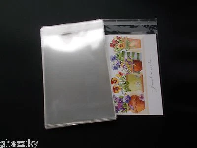 GIFTS INT 1000 pcs 4-3/8 x5-3/4 Clear A2 Card Cello Poly Cellophane Bags Envelopes Sleeve