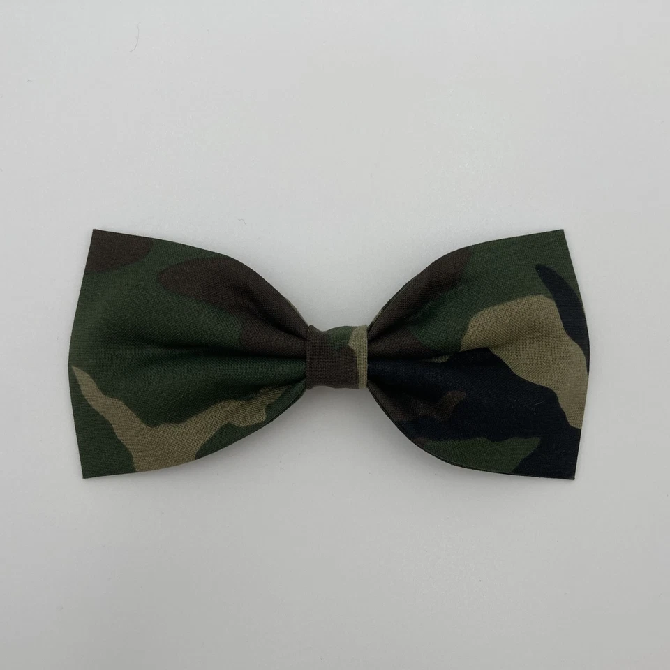 Clipe de gravata borboleta camuflado caçador exército verde caça bola militar prefiada - Imagem 1 de 4