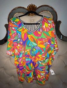 NWT Trina Turk Montezuma Kimono Swimsuit Cover-Up Dress Women's S - Picture 1 of 9