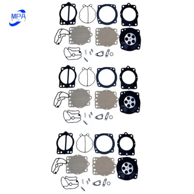 New 3 x Carburetor Rebuild Kit for Kawasaki Jet Ski 750 900 1100 STX XIR ZXI - Image 1 of 4