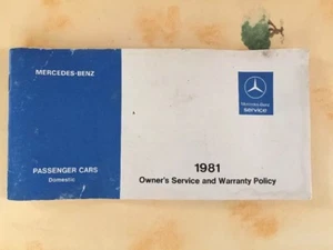 Mercedes Benz Besitzer Service Garantie Wartungspolitik 1981 Oldtimer - Bild 1 von 12