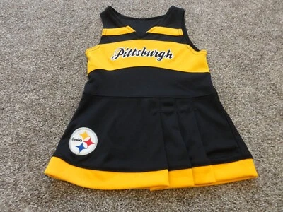 NIÑAS NEGRO Y AMARILLO NFL PITTSBURG STEELERS ANIMADORA TRAJE DISFRAZ 12 MESES Foto 1 de 4