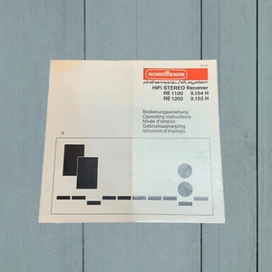 Nordmende re1100 Operating Instructions Manual - Picture 1 of 1