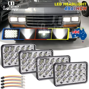 COLIGHT 4x6" LED Square Headlights Hi/Low For Toyota Landcruiser 80 60 61 Series - Picture 1 of 12