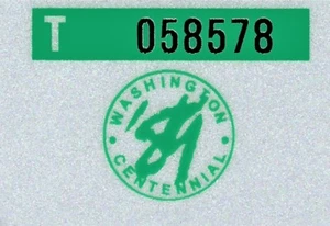 1989 WASHINGTON Vinyl Sticker Replica TAB for License Plate CAR-TRUCK-MOTORCYCLE - Picture 1 of 3