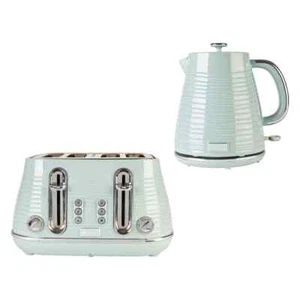 Haden Devon Eucalyptus 1.7L BPA Free 360° Kettle & 4 Slice Wide Slot Toaster Set - Picture 1 of 10