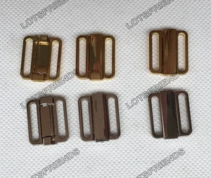 Metal Lingerie Sewing Clasp closure Clips Swimwear Bra Strap Bikini Buckles 20mm - Picture 1 of 7