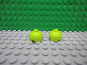 Lego 2 Lime Green 2x2 round dome brick block NEW - Picture 1 of 1