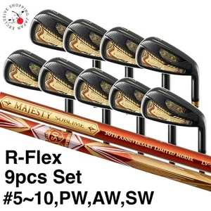 MAJESTY 50th Anniversary SUBLIME Iron Wedge 9pc Set #5~10,PW,AW,SW R-Flex LV920 - Picture 1 of 8