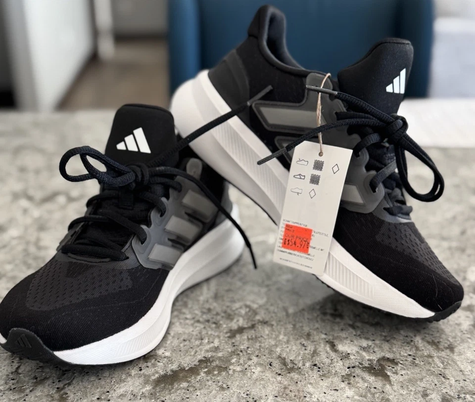 Adidas Negro Correr Juvenil 4 1/2 Zapatos Atléticos Foto 1 de 4