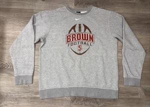 Vintage Center Swoosh Nike Brown University Bears Football Gray Mens Size Med - Picture 1 of 10