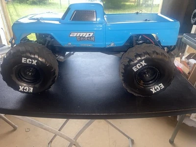 ECX 1/10 AMP CRUSH 2WD MONSTER TRUCK BRUSHED RTR, Sky Blue - Image 1 of 4