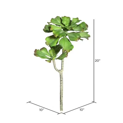 20 in. Vástago Echeveria Acuario Artificial Verde Foto 1 de 4