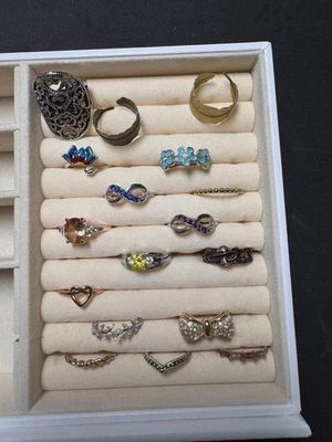 17 Piece Ring Bundle - Various Styles & Sizes  - Image 1 of 3