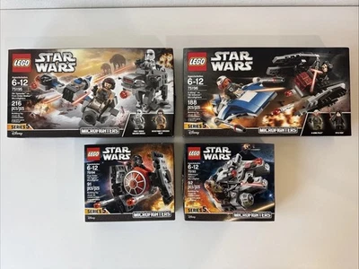 4 NEW LEGO Star Wars Microfighters Series 5 FULL SET RARE RETIRED Falcon Tie - Image 1 of 4