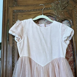 Mini Boden Pink Tulle Velvet Girl’s Dress 7-8 Years Party Birthday 8 7 S Fall - Picture 1 of 9
