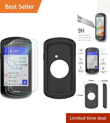 Ultra-HD Glass Screen Protector Set for Garmin Edge 1040 + TPU Protective Cover - Image 1 of 4