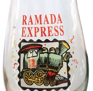 Ramada Express Hotel/Casino - Werbung Glaswaren - 20 Unzen Glas - Vintage - Bild 1 von 2