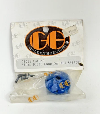 Golden Horizons GH 02093 Blue Aluminum Differential Case for HPI Savage RC Parts - Image 1 of 4