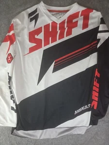 Shift MX Motocross Jersey Black Red White Racing Shirt XXL Distressed - Picture 1 of 8