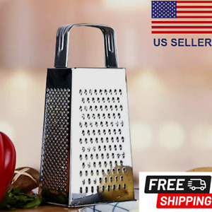 1pc Stainless Steel Multifunction 4-Sided Box Cheese Grater Shredder for Kitchen