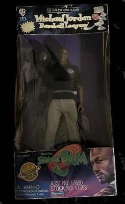 NBA Vintage Michael Jordan Baseball Leaguer Space Jam Action Figure 1996 Sealed! - Image 1 of 4