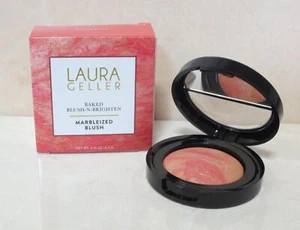 LAURA GELLER BAKED BLUSH-N-BRIGHTEN MARBLEIZED BLUSH - CORAL COVE - 0.16 OZ - Picture 1 of 2