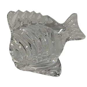 Waterford Crystal Angel Fish Paperweight Figurine Clear Glass Ireland - Picture 1 of 8