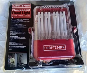 Craftsman Work Light 52 Watt Fluorescent Flood 360 Rotation w Stand & Hook 83897 - Picture 1 of 5