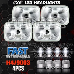 4x Fit Chevrolet C30 1981 1982 1983 1984 1985 1986 / Malibu 4x6" LED Headlights - Picture 1 of 16