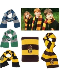 HARRY POTTER SCARF COSTUME GRYFFINDOR HUFFLEPUFF RAVENCLAW SLYTHERIN ADULT KIDS - Picture 1 of 12