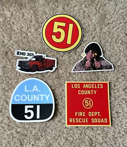 Emergency Squad 51 KMG 365 Vinyl Sticker 5 Pack EMS EMT Paramedic - Picture 1 of 1