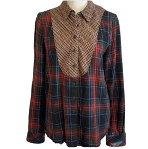 We The Free Damen Flanellhemd Mixed Flannel Tweed kariert distressed Gr. S/P - Bild 1 von 9