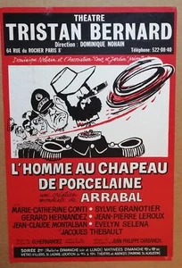 CABU homme au chapeau de porcelaine arrabal affiche originale '80 - Picture 1 of 1