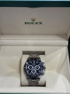 2023 Rolex Daytona Cosmograph Black Ceramic Steel 40mm Watch 116500 BOX And Card - Picture 1 of 8