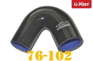 Manguera de codo reductora de silicona de 4 capas 135 grados 76 mm a 102 mm 3"" - 4"" negra - Imagen 1 de 7