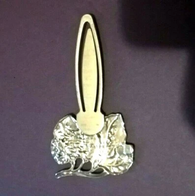 MINIATURA PORTA BANCONOTE o SEGNALIBRO  in ARGENTO c.FRUTTA h 7,5  L max cm 4USD - Immagine 1 di 4