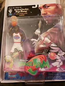 Space Jam MICHAEL JORDAN BUGS BUNNY With Hyper Lane Surfer Figures Playmates WB - Picture 1 of 2