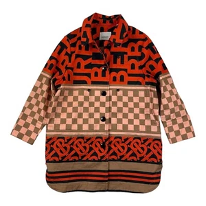Burberry Current Montage Print Dress Shirt In Red Vermillion Kids Size 6 Years - Picture 1 of 9
