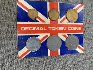 A Rare Set Of Decimal Coin Tokens Decimal Currency 1971 - Picture 1 of 3