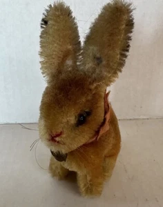 Vintage Steiff Miniature Bunny Rabbit 4 1/2” Steel Button & Bell - Picture 1 of 7