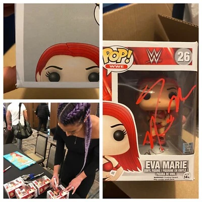 FIGURA AUTOGRAFIADA DE EVA MARIE FUNKO SERIE POP (ROPA DE ESTANTE) Foto 1 de 3