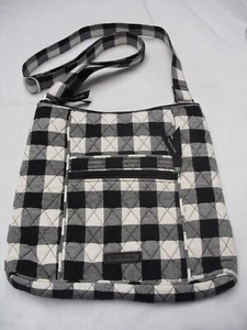 Vera Bradley~HIPSTER PURSE~Black & White Plaid - Picture 1 of 2